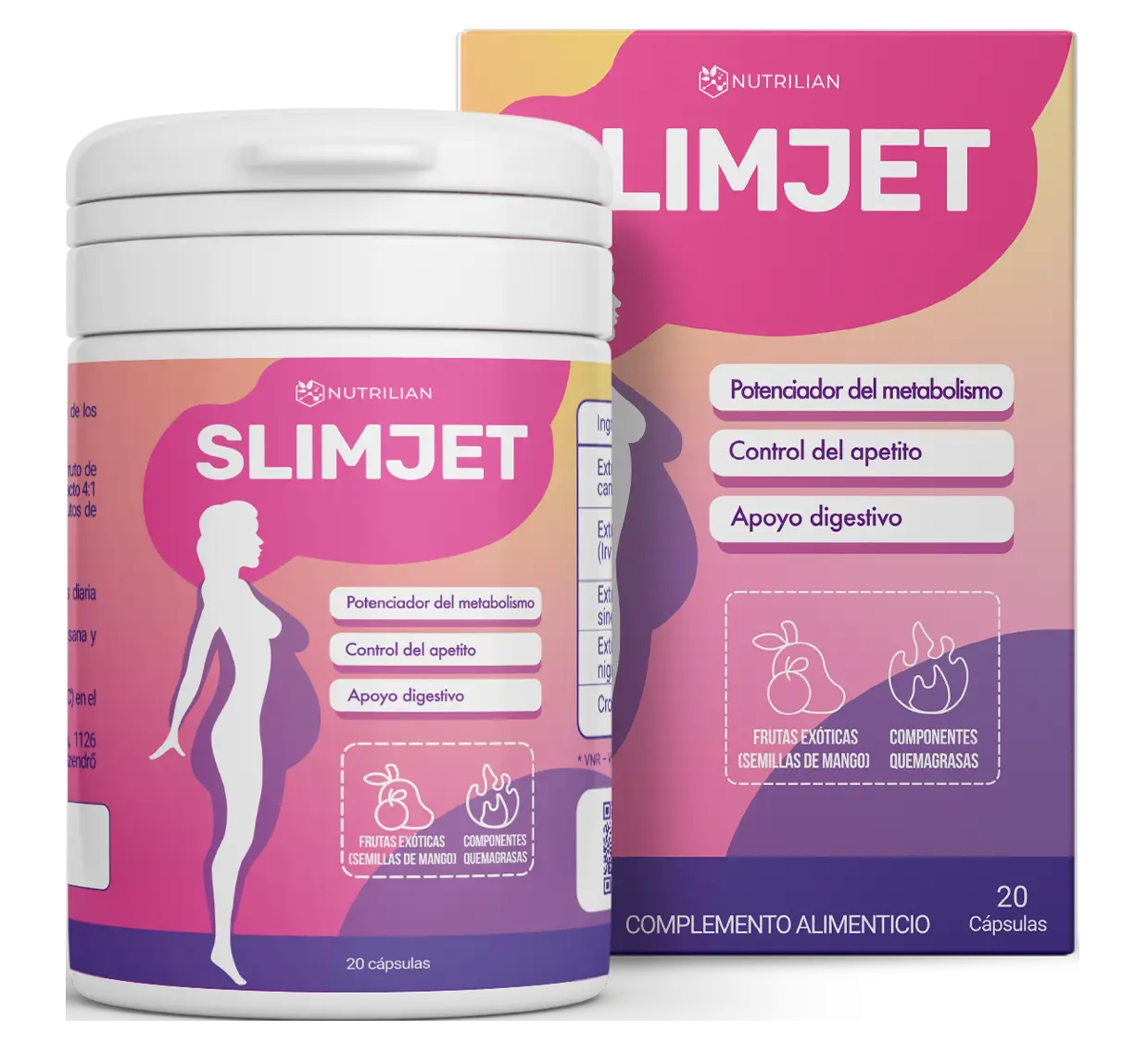 SlimJet, envase de 20 cápsulas